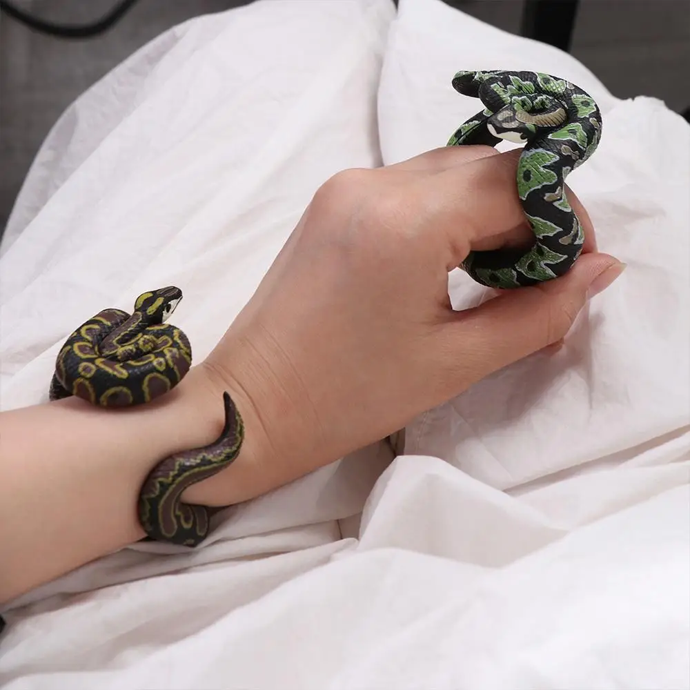 Punk Fun Prank Gift For Friends Animal Model Python Simulation Animal Model Snake Tricky Toys Snake Bracelet Animal Bangles