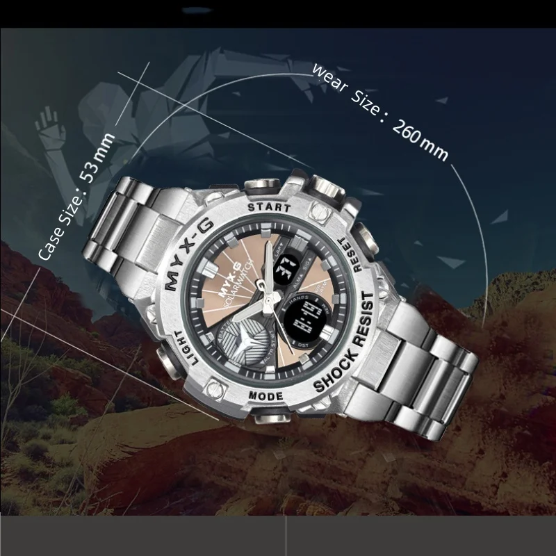 Orologio a energia solare per uomo Resistenza leggera Energia