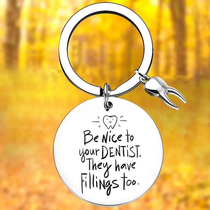 

Funny Dental Gifts Keychain Dental Hygienist Gift Key Chain Pendant Jewelry Dentist Graduation Gifts