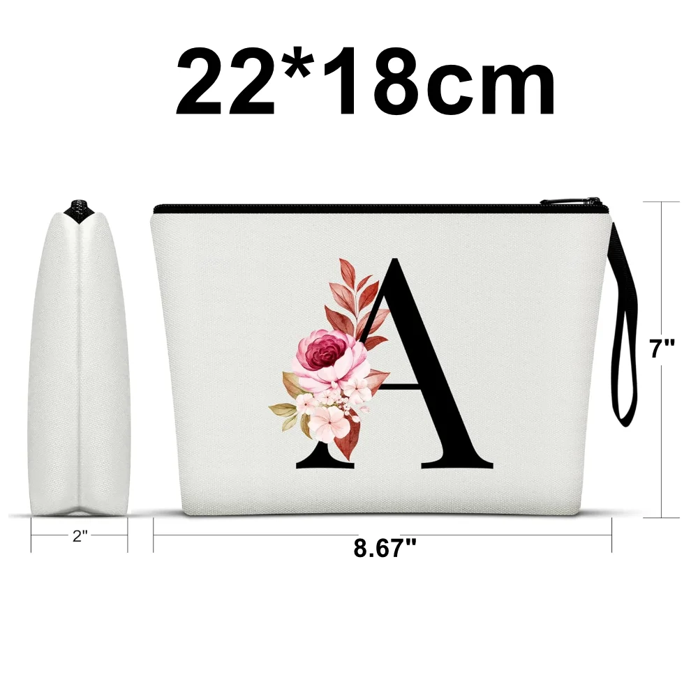 20 Stück personalisierte Make-up-Taschen, Geburtstagsgeschenke für beste Freundin, Brautjungfer, Kosmetiktasche aus Segeltuch, personalisierte Aufbewahrungstasche – Detail 5