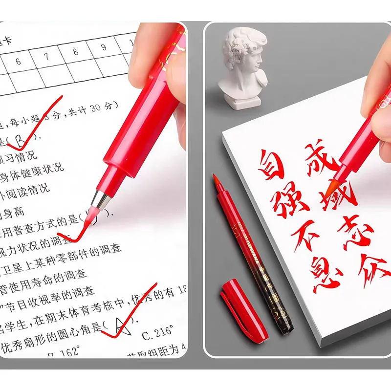 Red Beautiful Pen Soft Pen Can Add Ink Board Medium Fine