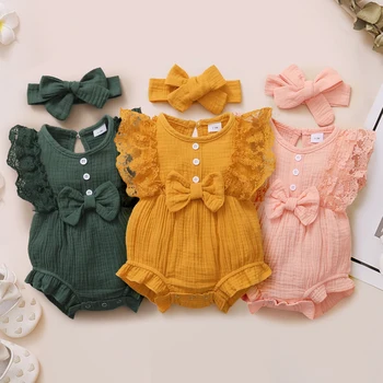 Baby Girl Lace Romper 1