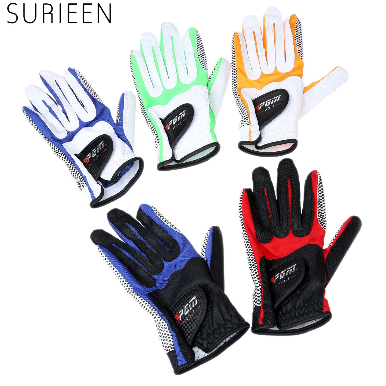 

SURIEEN Microfiber Men's Gloves Golf Gloves Soft Slip-resistant Breathable Golf Left Hand Wear Single Male Golfs Glove 5 Colors