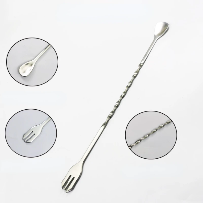 1/2Pc Stainless Steel Cocktail Muddler with Bar Mixing Spoon Long Drink Stirrer Bar Accessories cocktail stirrers,bar muddler