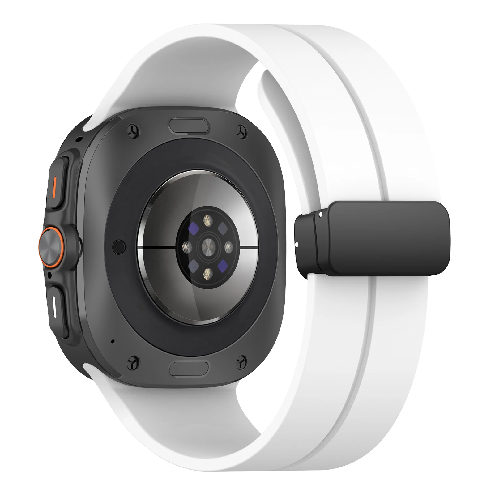 Enhanced Silicone Magnetic Buckle Band for Smartwatches - No Gaps Design