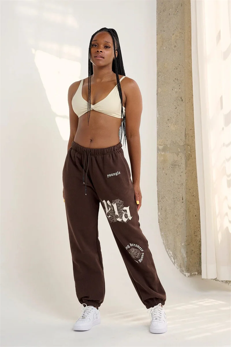 American Style man/woman Sweatpants Spring Autumn Jogger Sport Fitness Cotton Printed Casual trousers Mid Waist Drawstring Pants