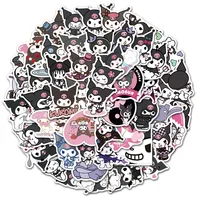 50pcs Stickers Cute Cinnamoroll Kuromi My Melody Sticker For Laptop Phone Case Girls Sanrio My Melody Anime Stickers Kids Toys 6