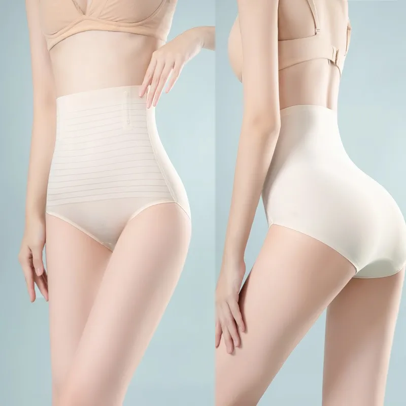 

Seamless Women's Shorts High Waist Strong Shaperwear Panties Breathable Ice Silk Boxer Briefs Slimming Underwear Summer