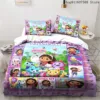 Gabby's Dollhouse Bedding Set Kawaii Bed Linen Set Single Double Size Home Decor For Girls Kids Cartoon Cute Cat Duvet Cover Set 4