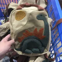 New Embroidered Kids Backpack Cute Cartoon Dinosaur Girls Boy Backpack Canvas Kids Schoold Bags Kindergarten Children's Backpack 5