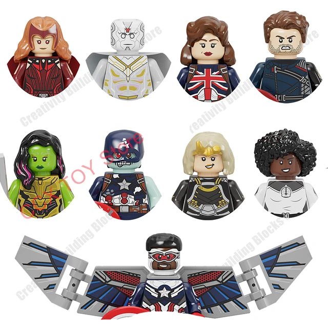 Disney Mini figures Avengers Vision Gamora Scarlet Witch 3D models DIY  Building blocks toy models Children's toys Gift - AliExpress