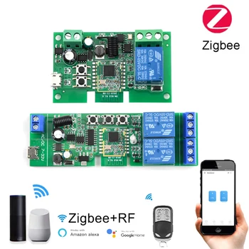 Zigbee eWelink 스마트 릴레이 스위치 모듈, 1 채널 AC/DC 7-32V USB 5V RF/APP 무선 리모컨 스마트 홈, 알렉사와 함께 작동