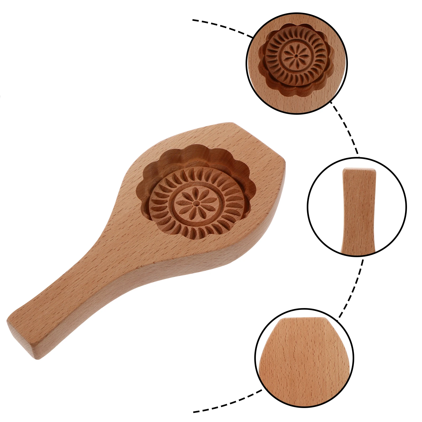 Moon Cake Mold Kitchen Gadgets Butter Cookies Style Utensil Wood Mould Decor Festival Pastry Mold Cake Decoration Baking Tools