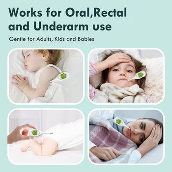 8 Sec Fast Reading Digital Oral Thermometer for Adult, Kid and Baby, Oral,Underarm Temperature Measurement for Fever 5