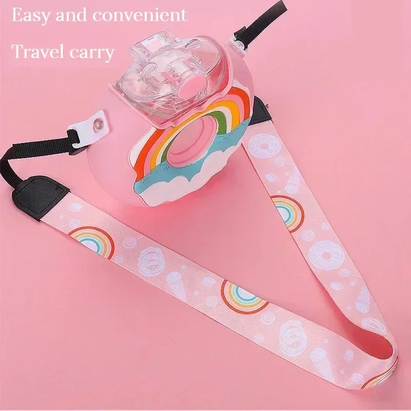 Water Bottle 380ML Donut Shape Kids Feeding Cup