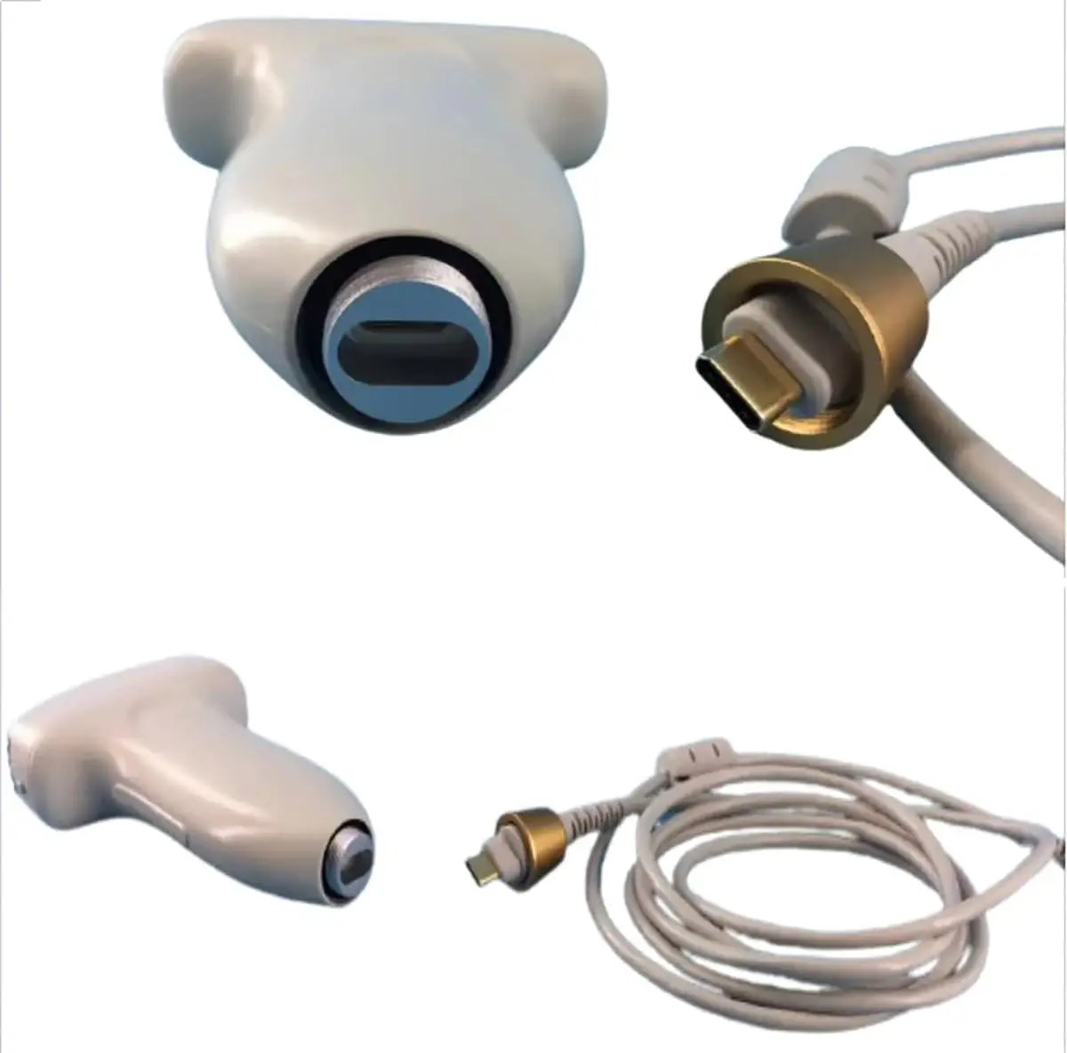 Veterinary Wired Ultrasound Scanner Portable Color Doppler, 3.5/7.5Mhz Convex Probe for Andriod Phone with Type-c Port