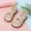 Summer New Kids Sandals Girls Princess Rivet Sandals Soft Children Beach Shoes Fashion Roman Sandals Size 21-36 Versatile 2