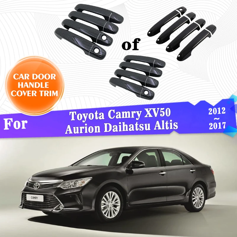 Car Outer Door Handle Cover Trim For Toyota Camry XV50 Aurion Daihatsu Altis 2012~2017 Exterior Trim Car Sticker Car Accessories