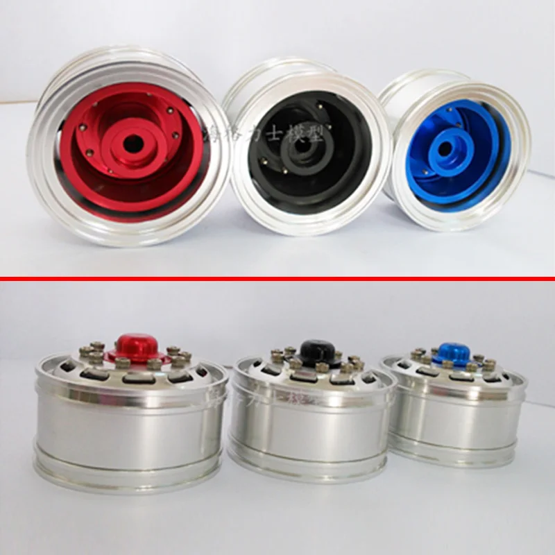 

One-axle Metal Wheel Hub Front Wide Tire for 1/14 Tamiya RC Truck Trailer Tipper Scania 770s Benz Actros Volvo MAN Iveco Parts