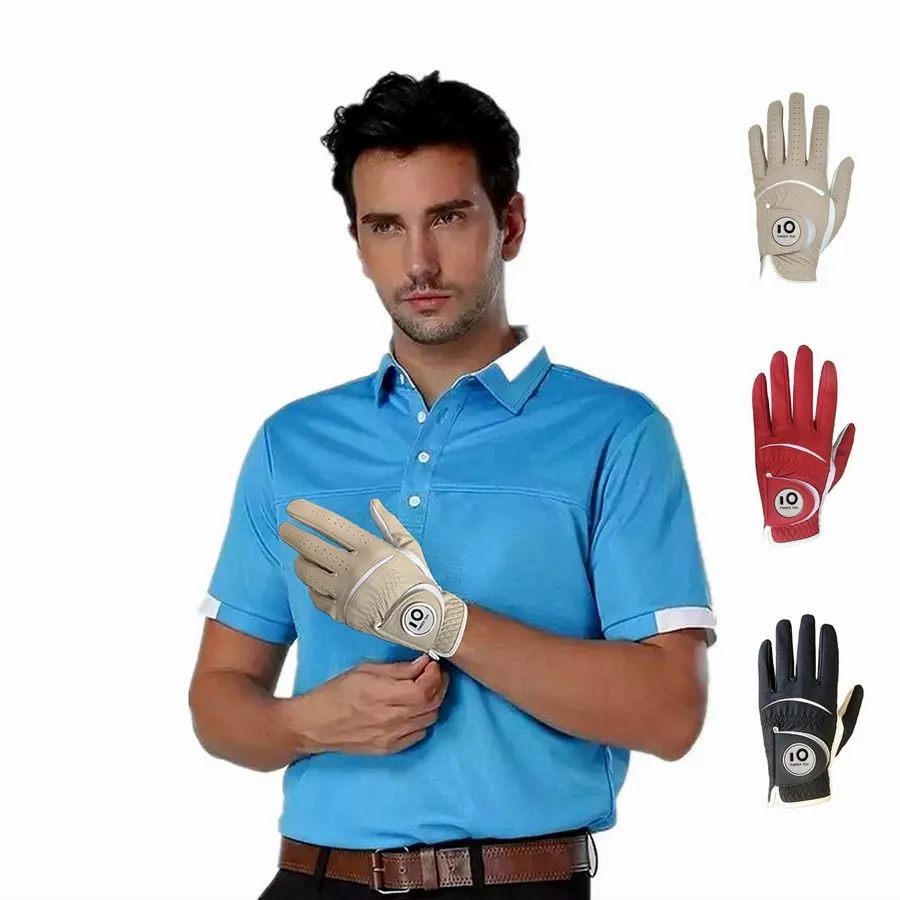 New Mens Golf Gloves All Weather Durable Grip Cabretta Left Right Hand Weathersof Size Small Medium Large XL Drop Shipping 4