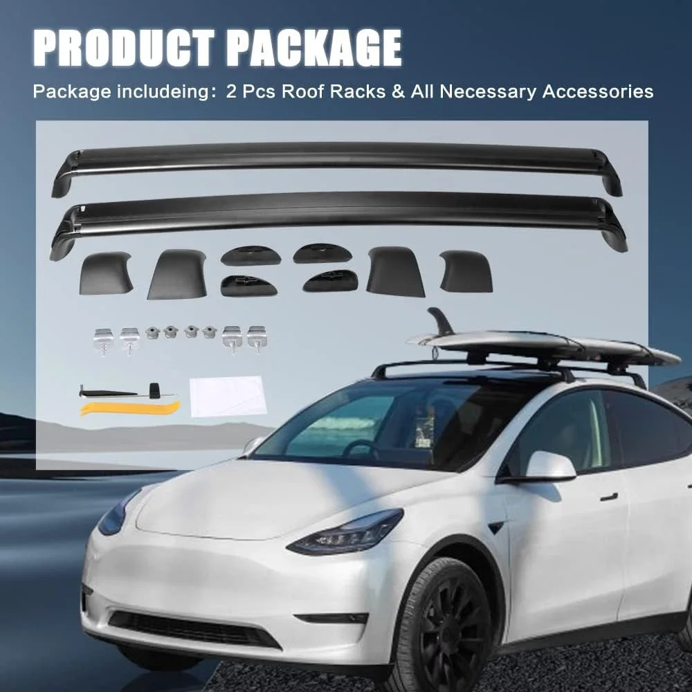 Bike Rack For Tesla Model Y Locking Roof Rack Cross Bars For Tesla