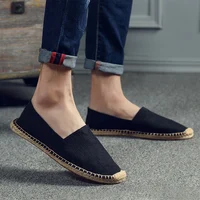 Summer Fisherman Shoes Canvas Straw Woven Sole Comfortable Simple Comfortable Women's Casual Shoes Men Vulcanized Shoes 1