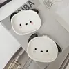 White Dog Shaped Ceramic Tray Mini Cartoon Seasoning Plate Cafe Dessert Sushi Plate Creative Desktop Decoration 4