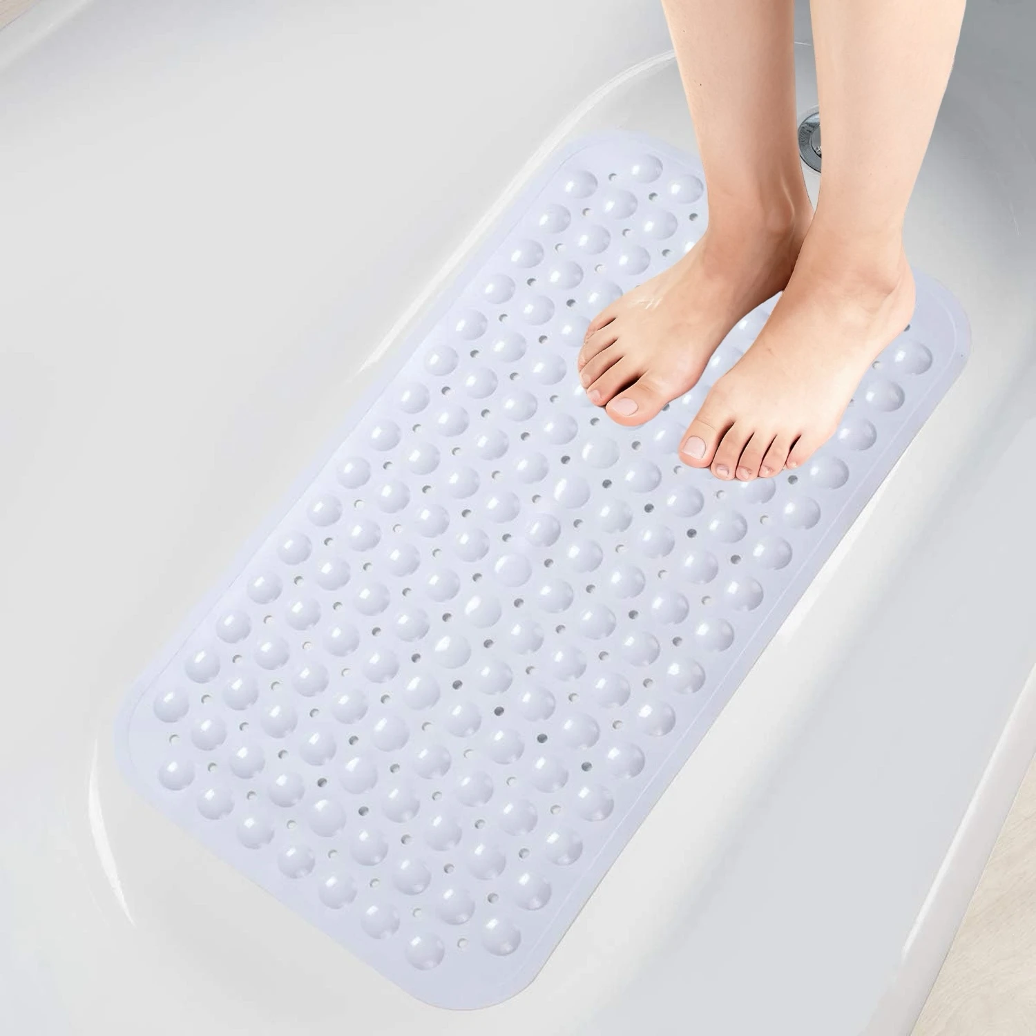 Premium Non-Slip Shower Mat with Suction Cups and Drain Holes