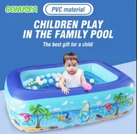 Piscine gonflable pour enfants et adultes, piscine familiale, piscine d'été pour enfants, baignoire pour bébé, jouets de fête d'eau, extérieur et intérieur 2