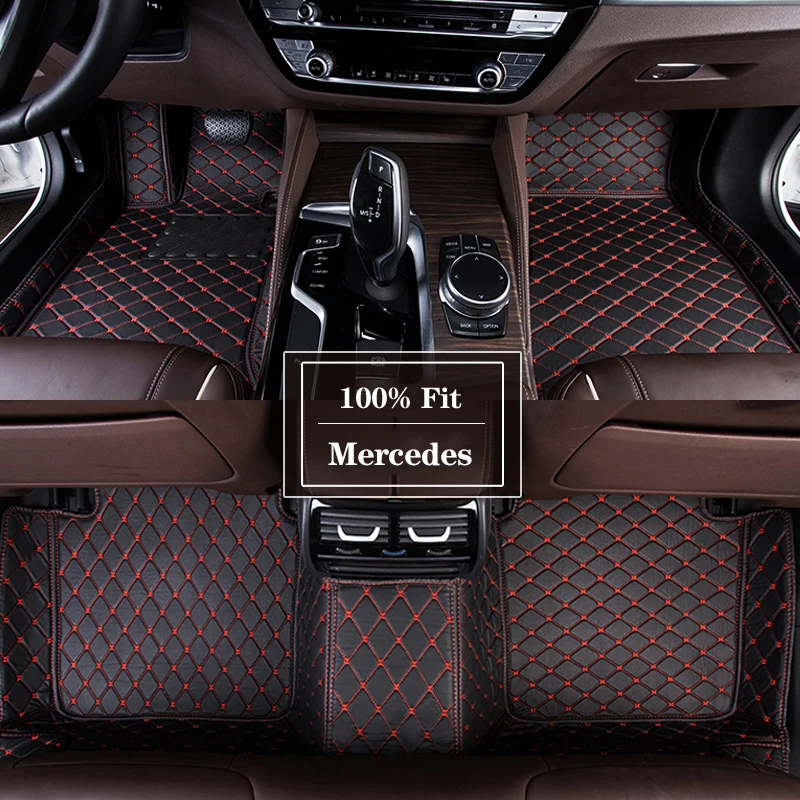 

Custom Leather Car Floor Mat For Mercedes W211 W213 W176 W245 Auto Carpet Rugs Foot Pads Parts Interior Details Accessories 차량용품