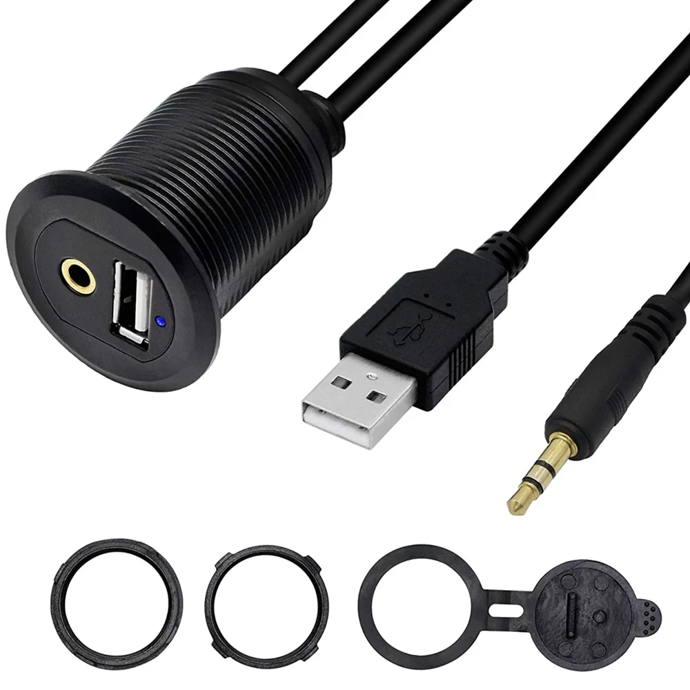 USB  3.5mm AUX ͽټ ÷ Ʈ, LED Ʈ ̺ , 1/8 AUX ڵ  Ʈ  , 1m/2m