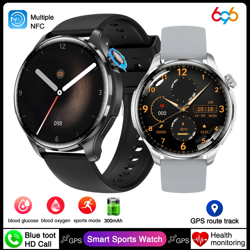Blue Tooth Call Smartwatch Women Compass Sports Fitness Smart Watches Men Nfc Heart Rate Health Monitor Informazioni Push Weather