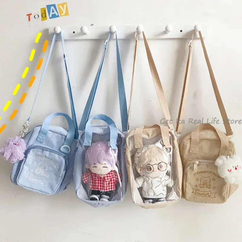 Double Side Ita Bag for 20cm Doll Carrier Girl Cotton Kawaii Bag Lolita Japanese Women Clear Cute Doll Moving Bag Crossbody H216