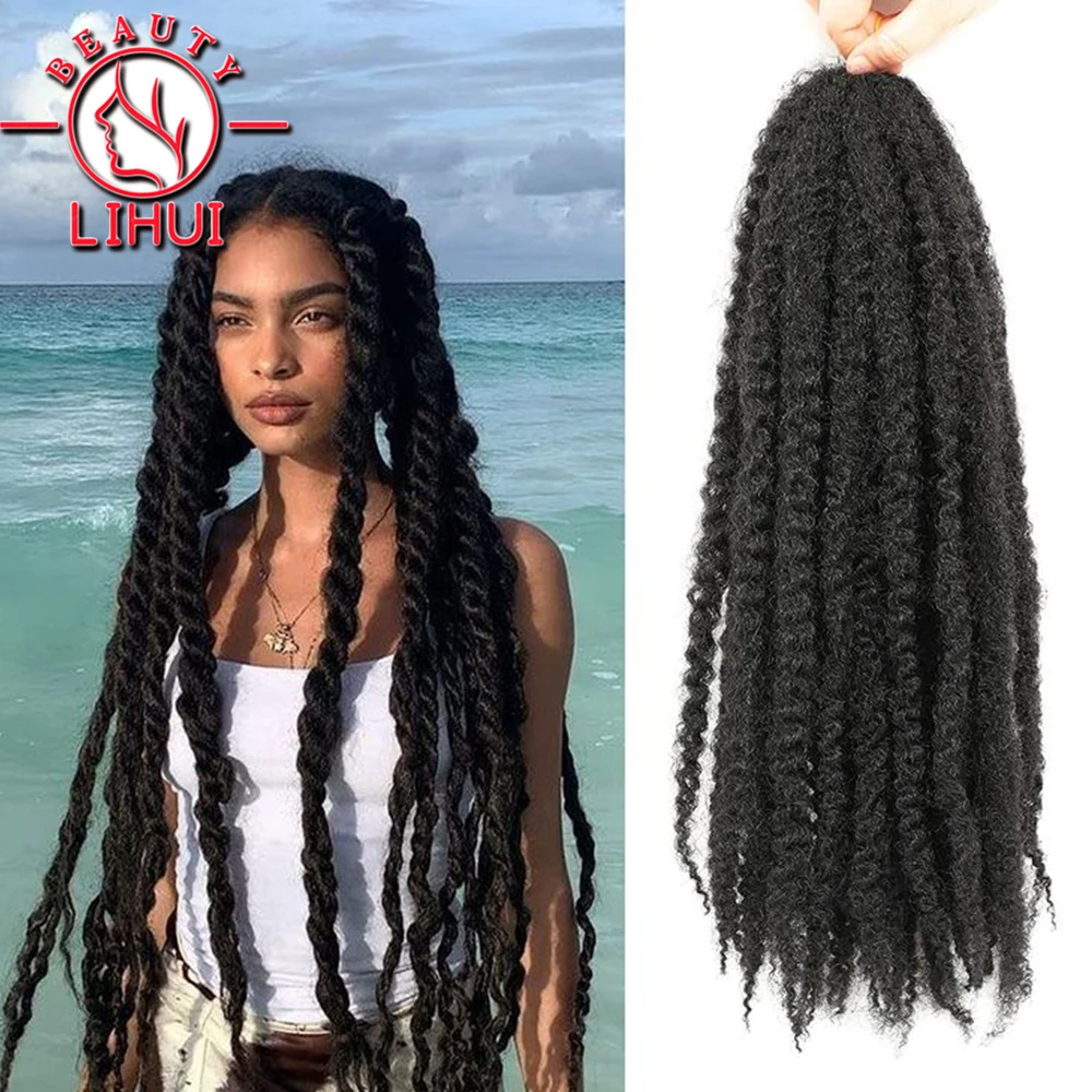 

Marley твист плетеные волосы 18 дюймов вязание крючком длинные афро курчавые синтетические волосы для женщин твист плетеные волосы для наращивания