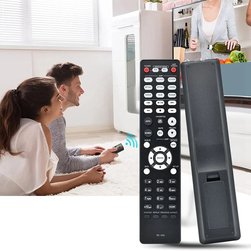 Telecomando Rise-Rc-1234 Cd Per Sostituzione Telecomando Amplificatore Di Potenza Denon Pma-600Ne Dcd-600Ne