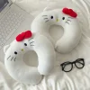 Sanrio Cartoon Hello Kitty U-shaped Neck Pillow Kawaii Japanese Style White Cat Travel Nap Pillow Airplane Office Gifts Girl 4