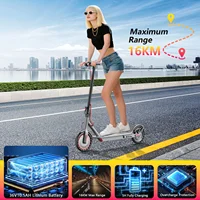 TUYA – Scooter électrique pliable, moteur 350W, batterie 10,5 ah, vitesse maximale de 31 KM/H, pneus résistants à la perforation de 8.5 pouces 4