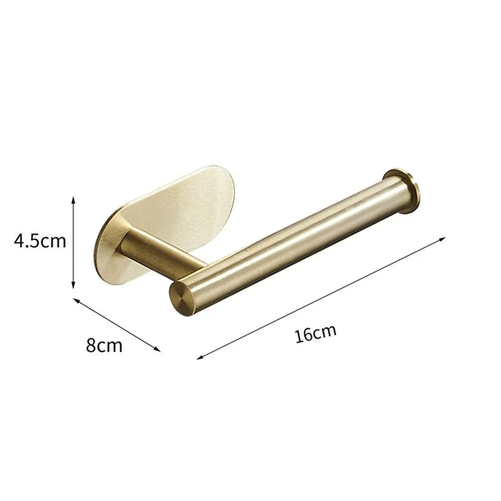 Durable Stainless Steel Towel Holder Self-adhesive No Drilling Bathroom Organizer Gold Kitchen Storage Rack Home