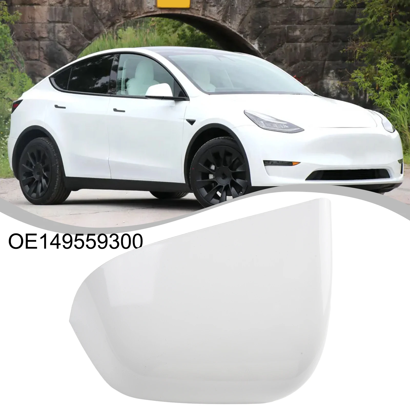 

High Quality Mirror Housing White Housing 149559300 185G Durable And Convenient For TESLA MODEL Y On Vehicle:Left