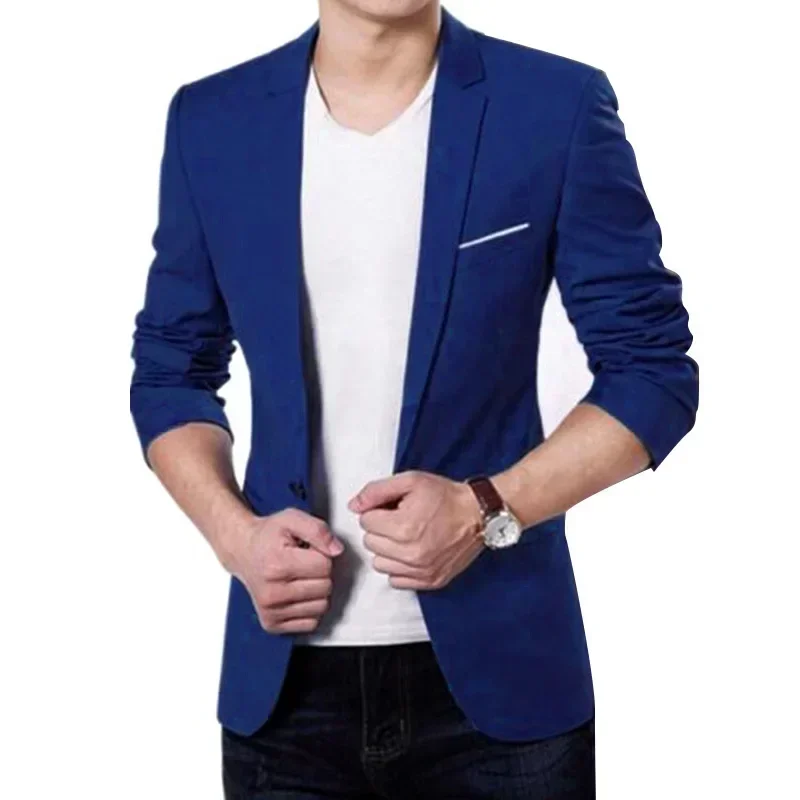 Men Suit Jacket Mens Blazers Coat Autumn Spring Business Casual
