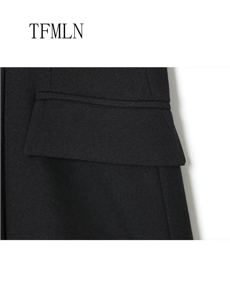 Elegant 2026 Spring Summer Causal Mini Dresses For Women Chic Back Zipper V-neck Slim Party Dress Simple Pockets Short Dresses