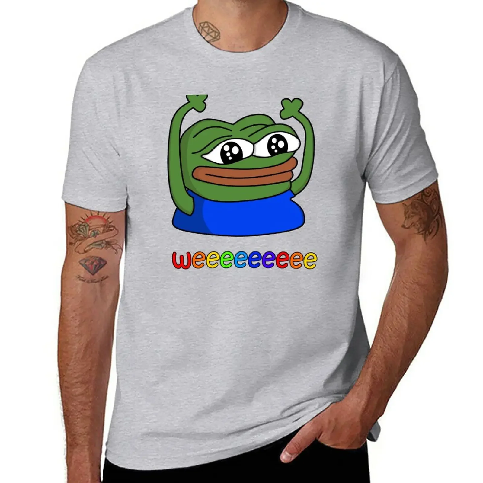 

Футболка HYPERS PepeHype weeeeeeeee, летний топ, винтажная мужская одежда
