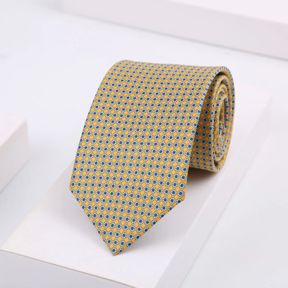 Klassische Herren-Krawatten aus Kunstseide, weich, neuartig, marineblau, weinrot, gepunktet, kariert, Business- und Hochzeitsaccessoires, Krawatten – Detail 9