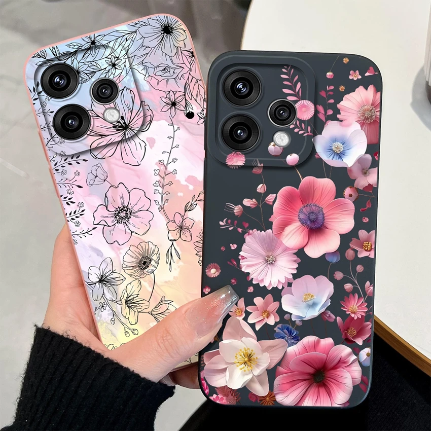 Elegant Floral Soft Silicone Lightweight Case