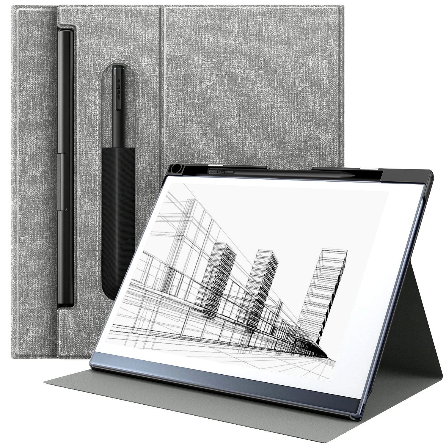 

Case for Remarkable 2 Tablet, Multiple Viewing Angles Folding Case with Pen Holder for Remarkable 2 Paper Tablet 10.3" 2020