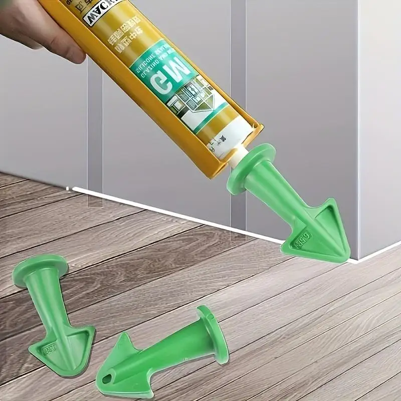 3Pcs Caulk Düse Applikator Silikon Abdichten Werkzeuge Dichtstoff Finishing Mörtel Kit Schaber Boden Reinigung Fliesen Schmutz Spachtel – Detail 2