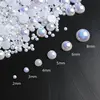100pcs Punk Silver Pearl Beads Nail Art Charms 3D Half Round Flatback Nail Rhinestones Manicure Tips Crafts Nail Art Decoration 3