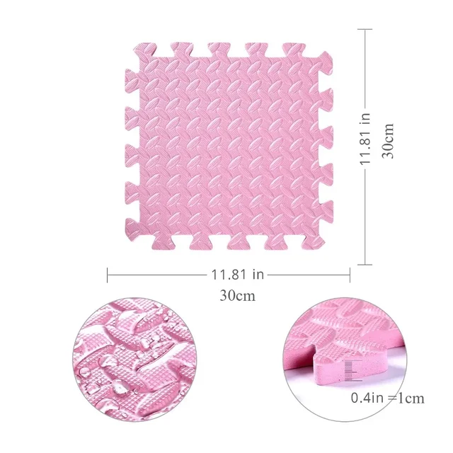 16Pcs Colorful Eva Foam Puzzle Mat for Baby, Non-Slip Play Mat with Interlocking Tiles for Bedroom, Exercise Room, Kids Room 6