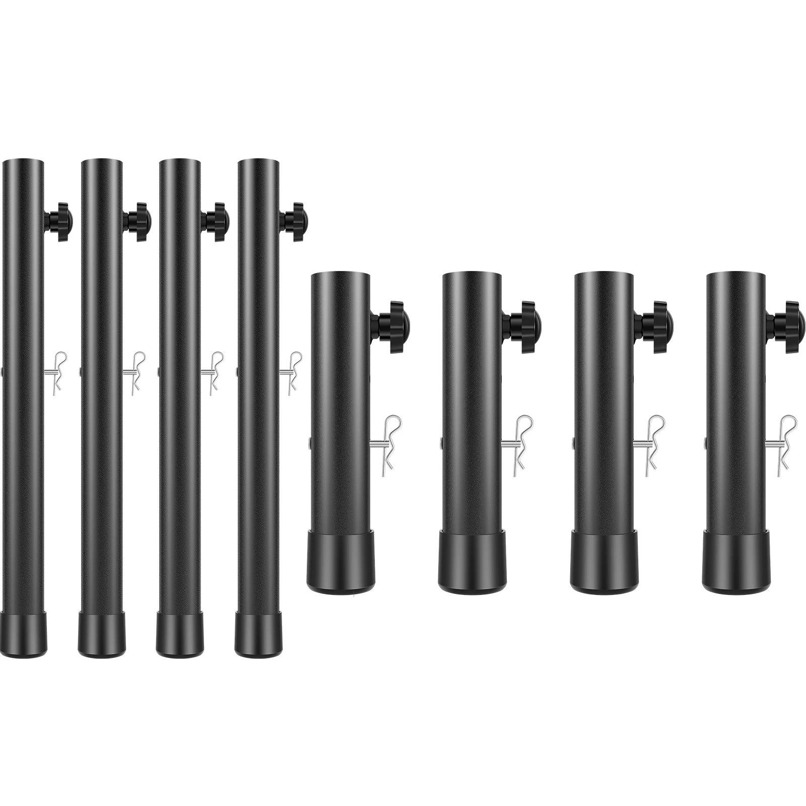 

4Pcs Folding Table Leg Extenders Heavy Duty Steel Folding Table Leg Risers with Fixing Bolts 2/4 Rise Levels Adjustable Table