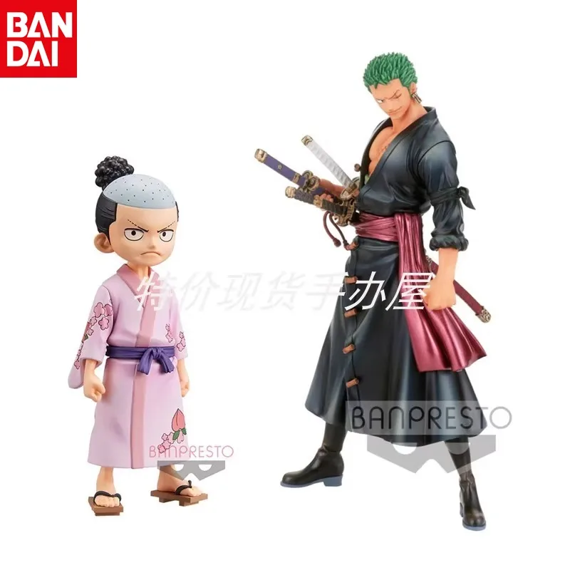 

Genuine Stock BANDAI ONE PIECE Roronoa Zoro Action Figures Model Genuine Anime Figures Collection Hobby Gifts Toys